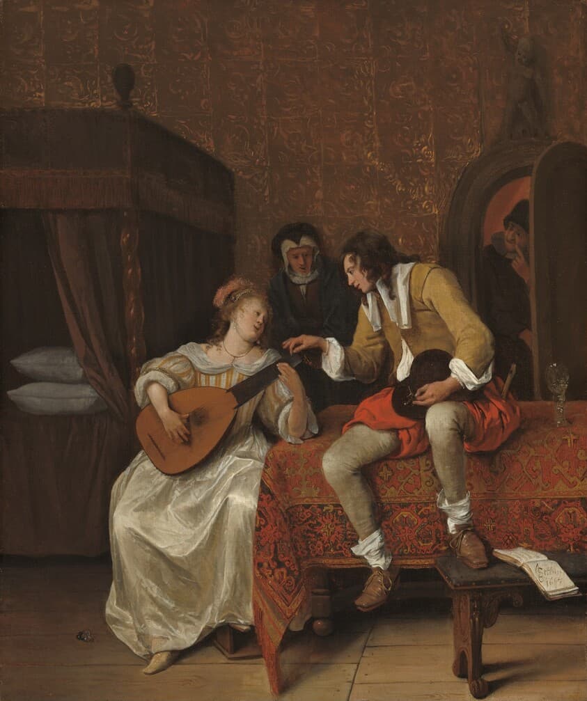Ascagnes and Lucelle (The Music Lesson) — Jan Steen