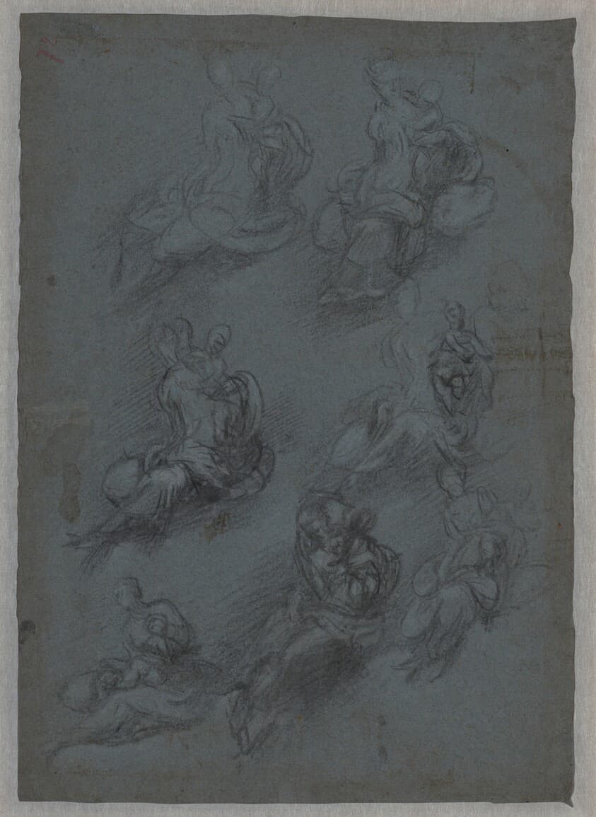 Studies for the Virgin and Child (recto) — Camillo Boccaccino