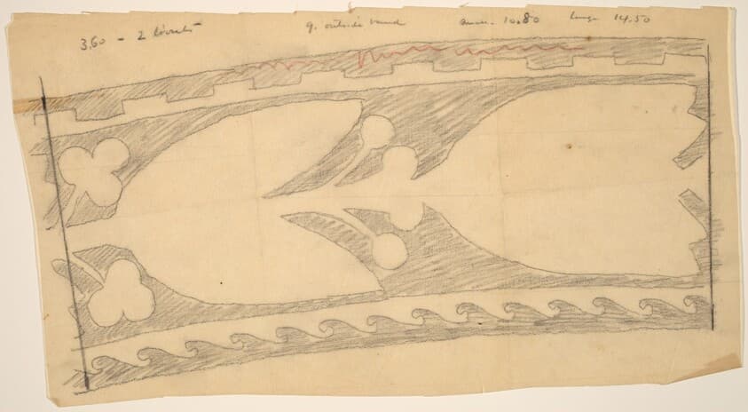 Tracing of a Border Design — Charles Sprague Pearce