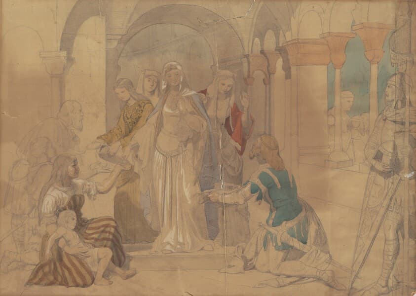 Study of Courtesans — Emanuel Gottlieb Leutze