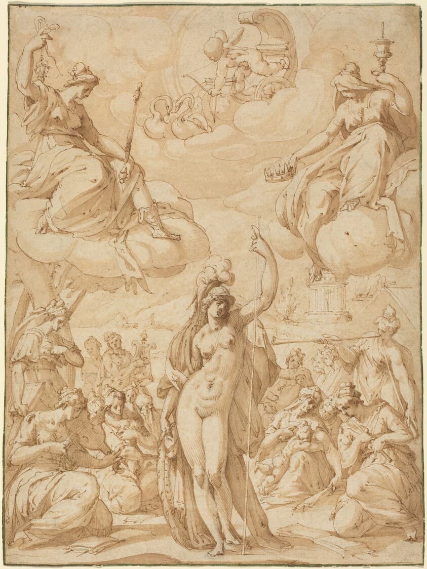 Allegory of Minerva as the Head of the Muses — Hans Speckaert