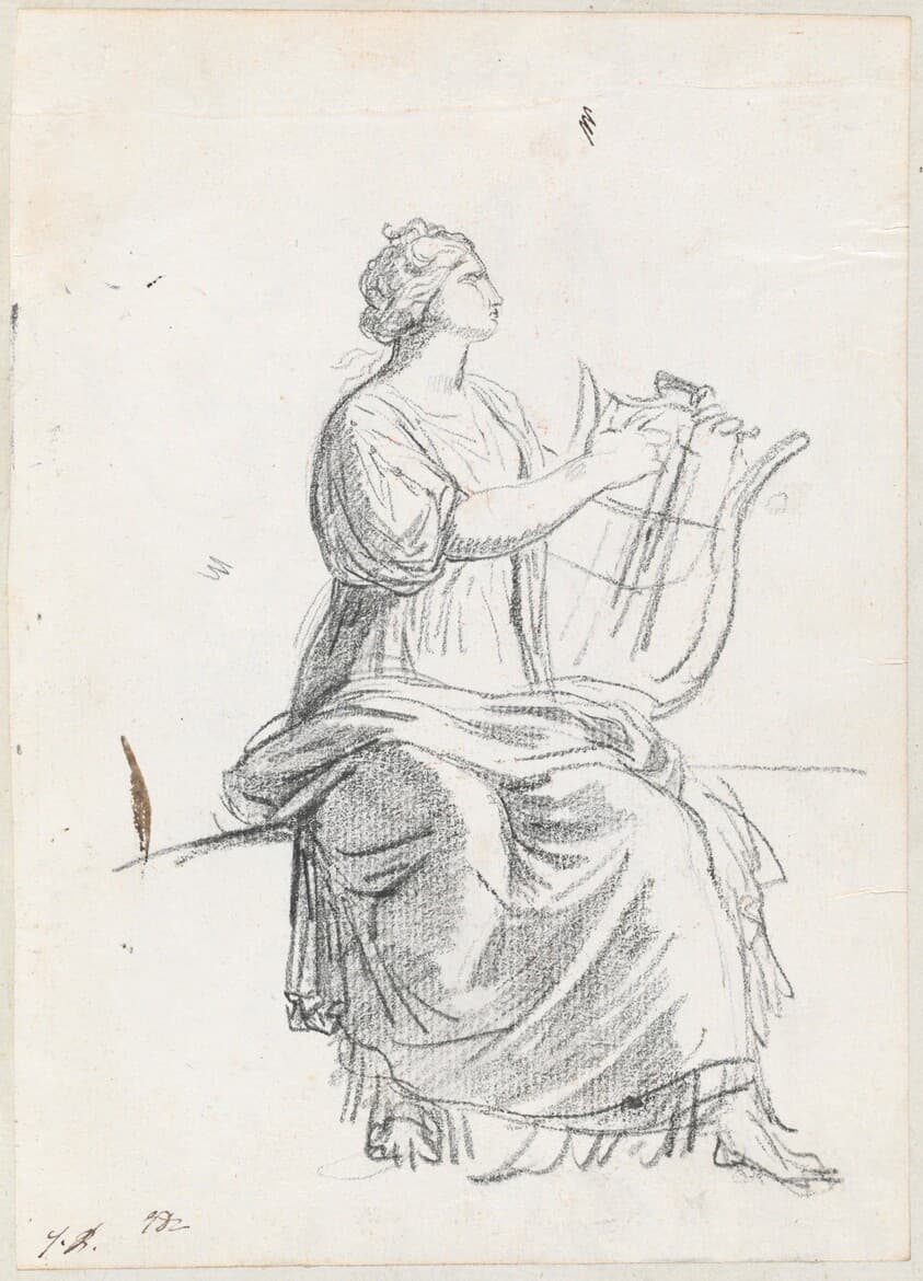 Woman with a Lyre — Jacques-Louis David