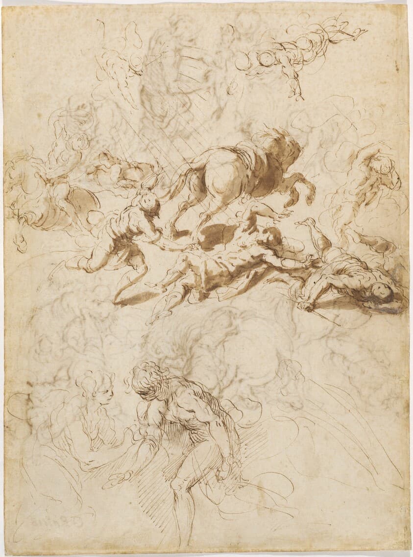 The Conversion of Saint Paul; Adam and Eve — Jacopo Palma il Giovane