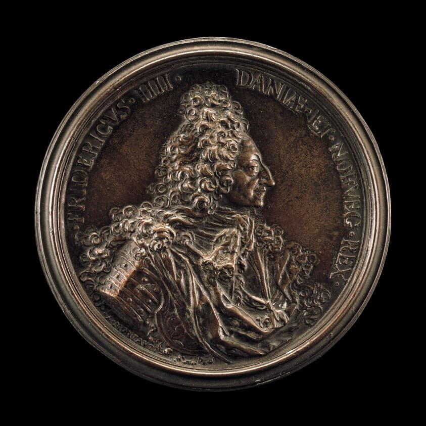 Frederick IV, 1671-1730, King of Denmark and Norway 1699 [obverse] — Antonio Montauti