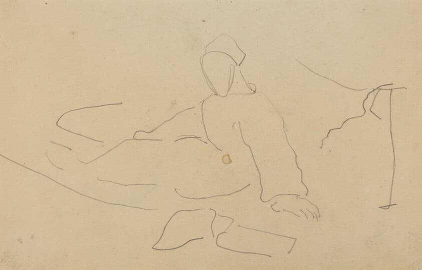 Figure Seated on the Ground [recto] — Paul Gauguin