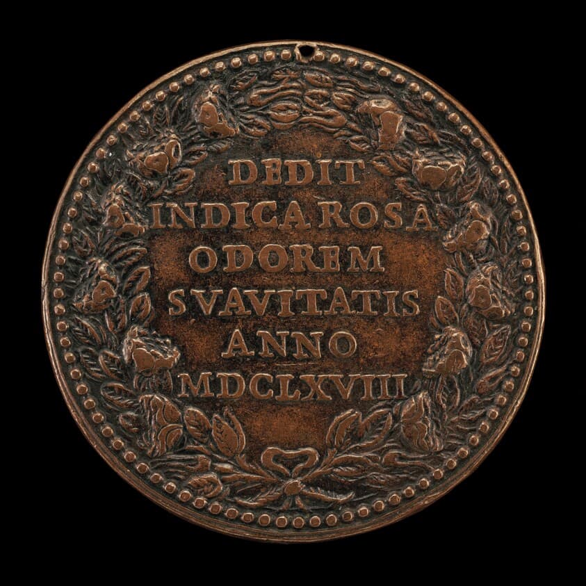 Beatification of Saint Rosa of Lima, 1586-1617, Beatified 1668, Canonized 1671 [reverse] — Gasparo Morone Mola