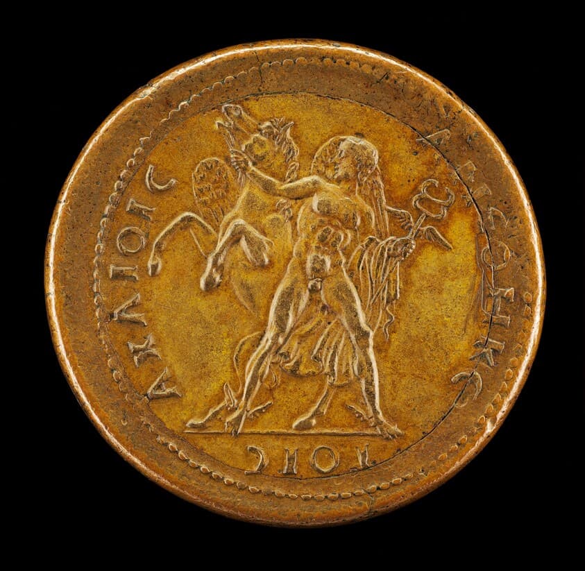 Mercury Taming Pegasus [reverse] — Giovanni da Cavino