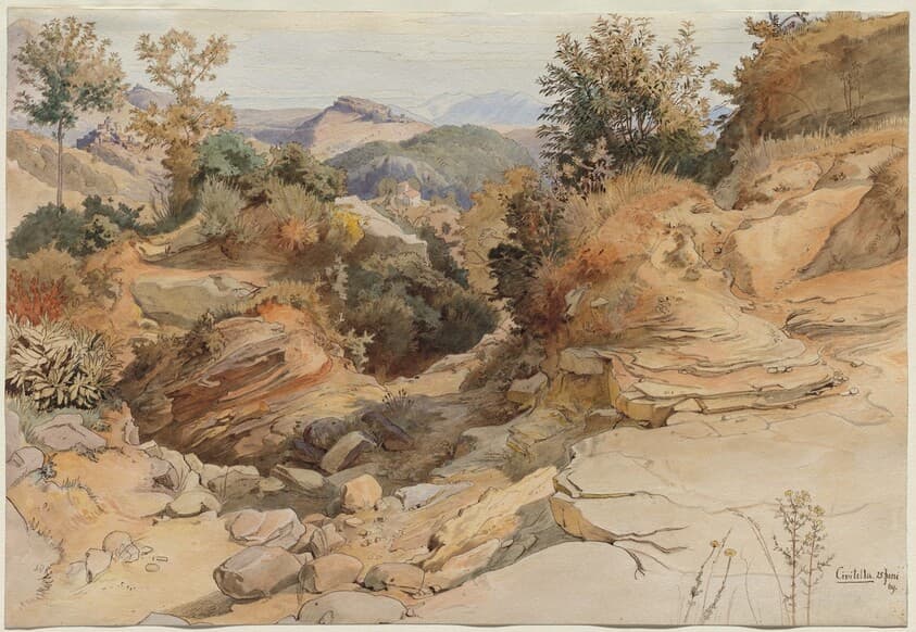 The Sabine Hills and Rocca Santo Stefano, Seen from Civitella — Victor Paul Mohn