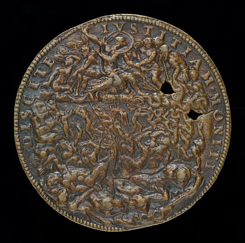 Jupiter Thundering against the Giants [reverse] — Leone Leoni