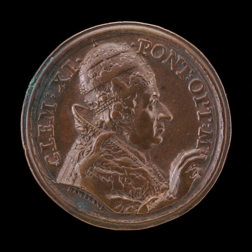 Clement XI (Giovanni Francesco Albani, 1649-1721), Pope 1700 [obverse] — Giovanni Martino Hamerani