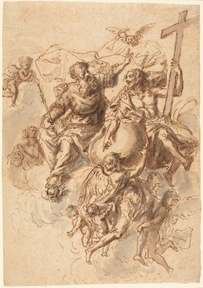 The Trinity Surrounded by Angels — Bartholomäus Ignaz Weiss