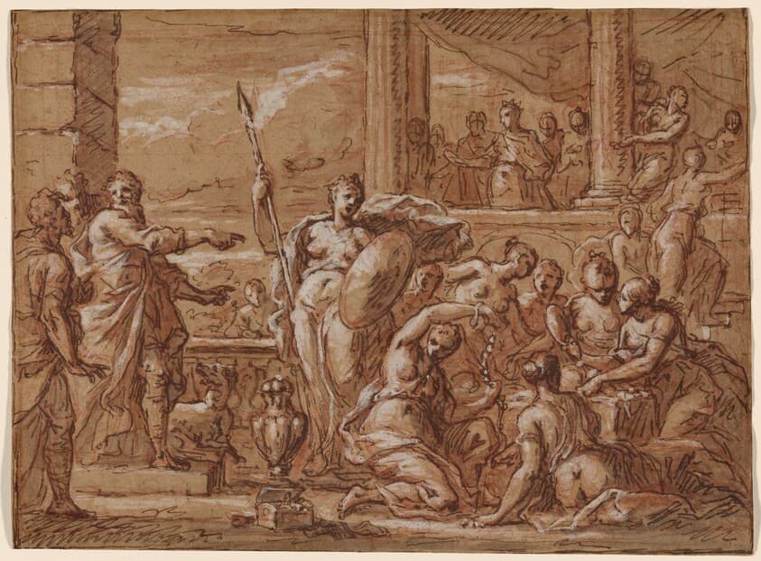 The Discovery of Achilles among the Daughters of Lycomedes — Sir James Thornhill