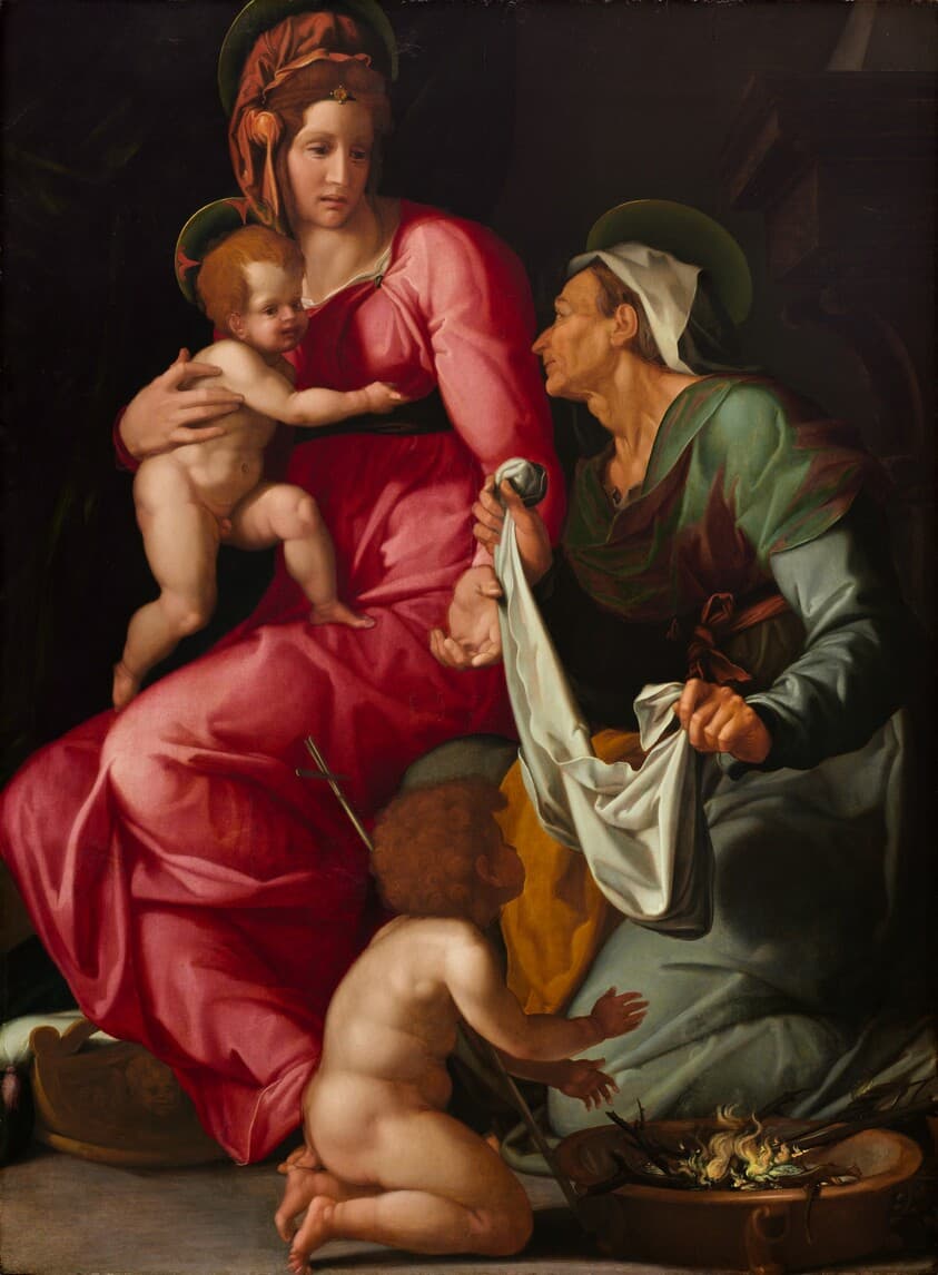Madonna and Child with Saint Elizabeth and Saint John the Baptist — Jacopino del Conte