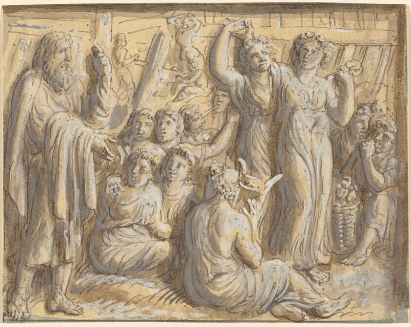 Noah's Warning about the Coming Flood Goes Unheeded — Luigi Ademollo