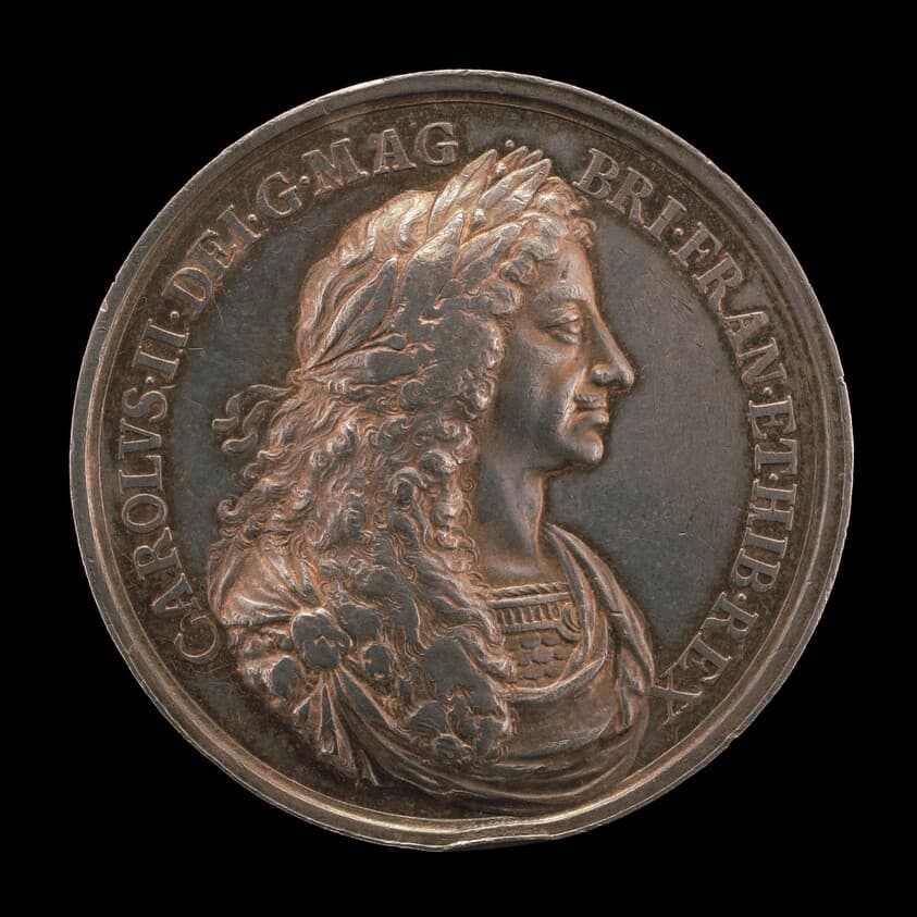 Charles II, 1630-1685, King of England 1660 [obverse] — Jan Roettiers
