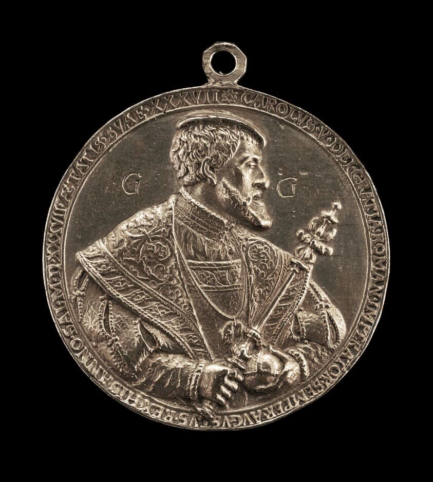 Charles V, 1500-1558, King of Spain 1516-1556, Holy Roman Emperor 1519 [obverse] — Hans Reinhart the Elder