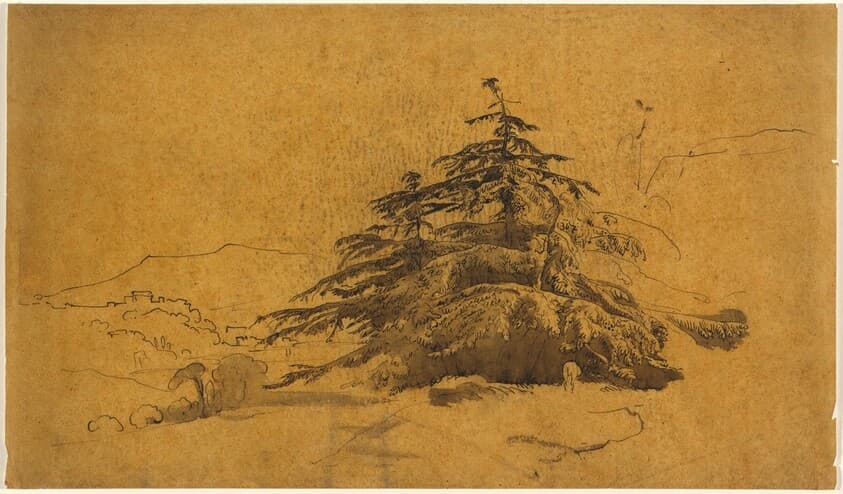 Study of Trees in a Landscape — John Varley