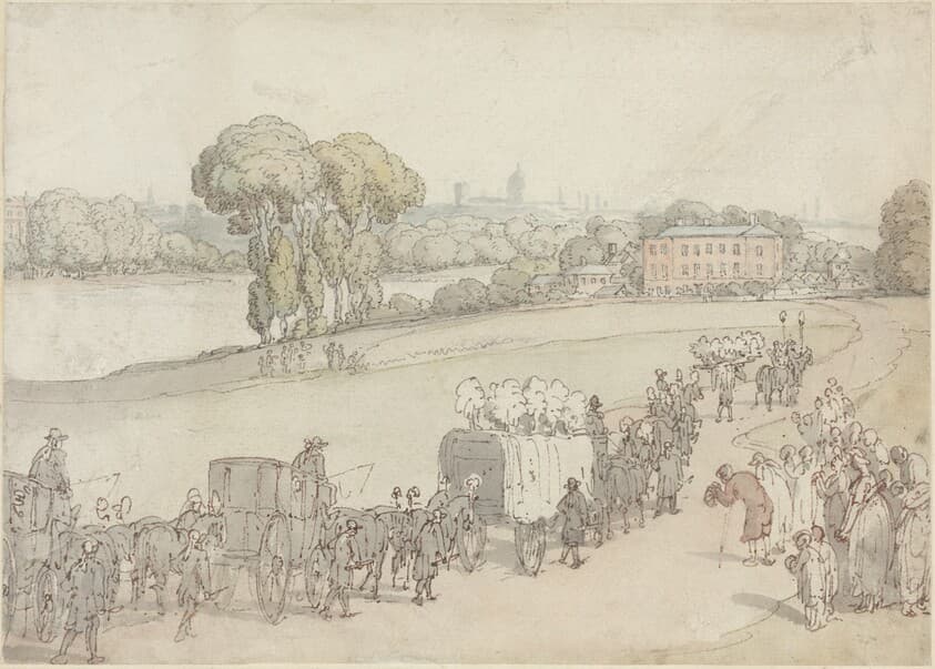 A Funeral Procession — Thomas Rowlandson
