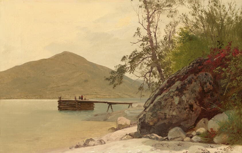 Landing at Sabbath Day Point — John Frederick Kensett