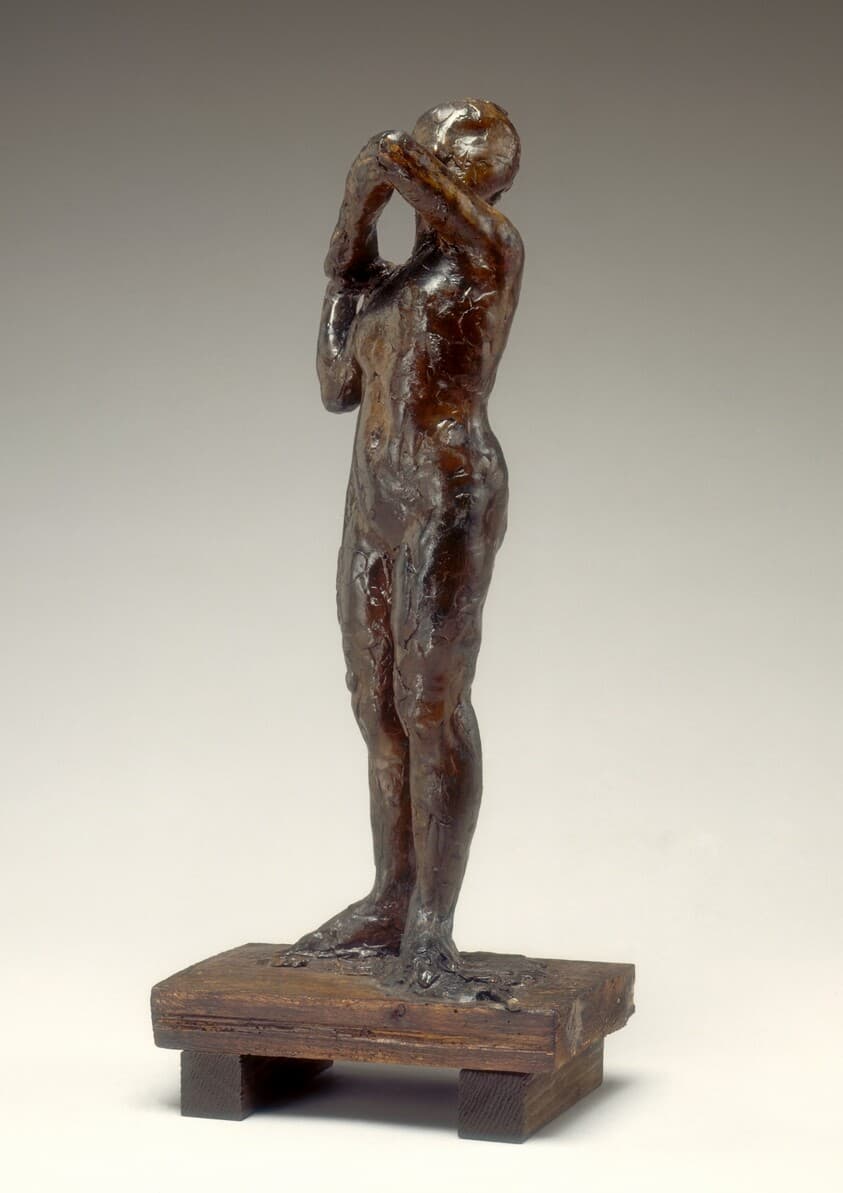 Dancer Adjusting the Shoulder Strap of Her Bodice — Edgar Degas