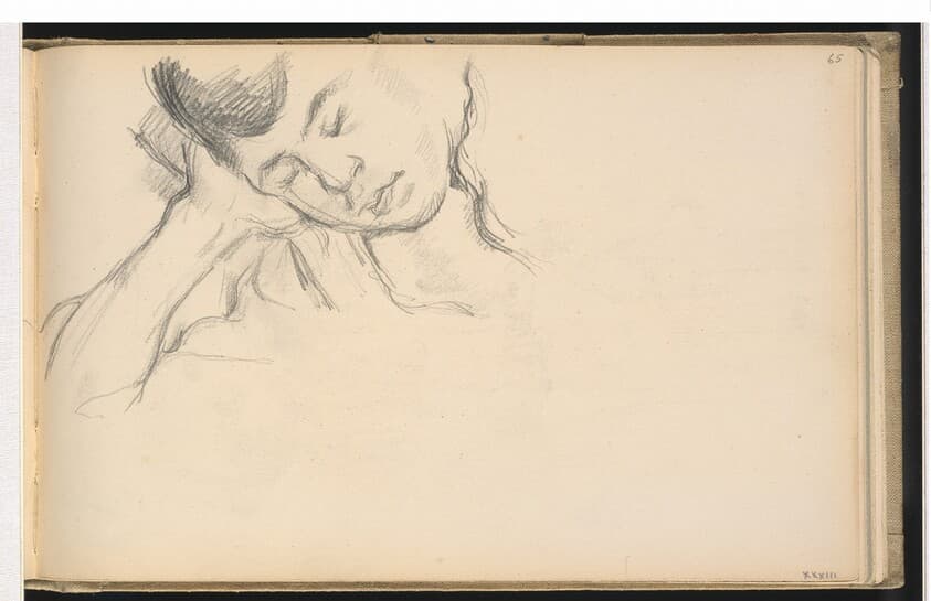 Figure Resting Head on Hand — Paul Cezanne