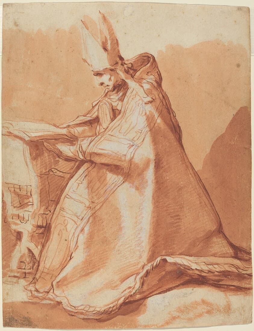 Seated Bishop — Abraham Bloemaert