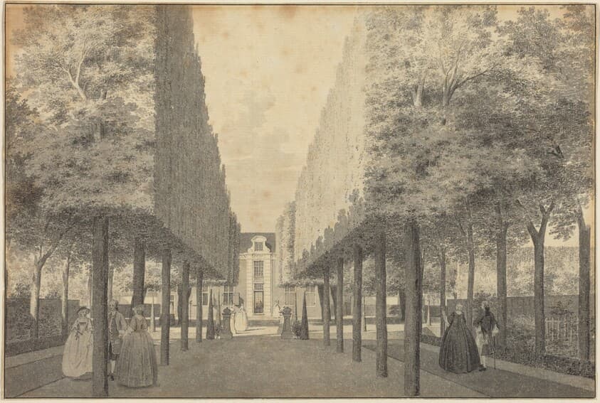 Ladies and Gentlemen Enjoying a Dutch Garden — Cornelis Pronk