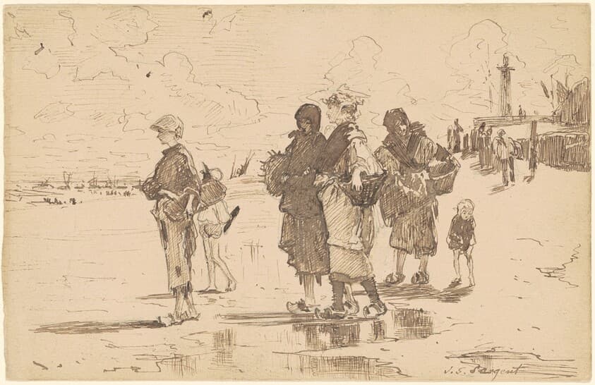 En route pour la pêche (Setting Out to Fish) — John Singer Sargent