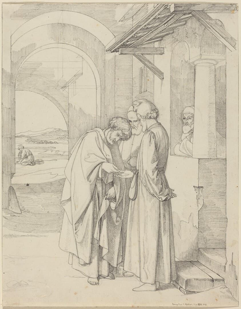 Peter Paying the Temple Tax — Gustav Heinrich Naeke
