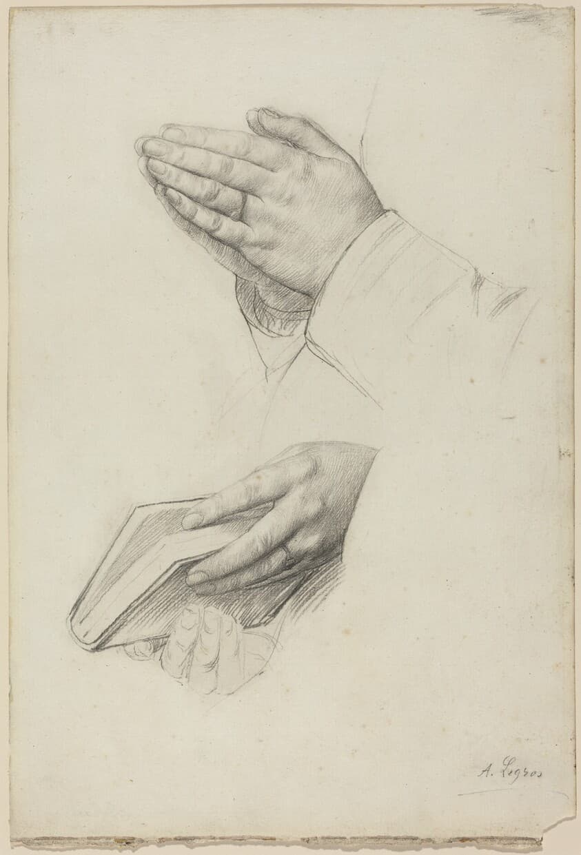 Two Studies of Hands — Alphonse Legros