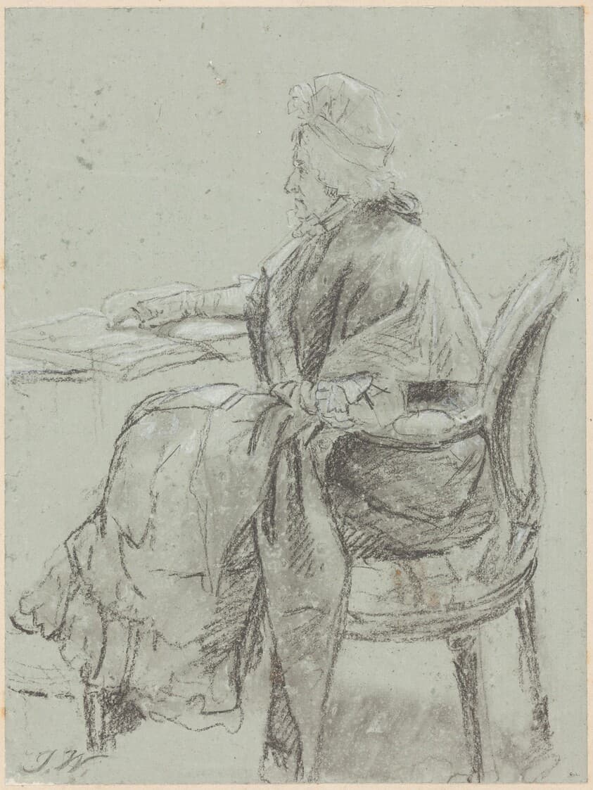 Study of an Elderly Woman for "Disobedience Discovered" — James Ward