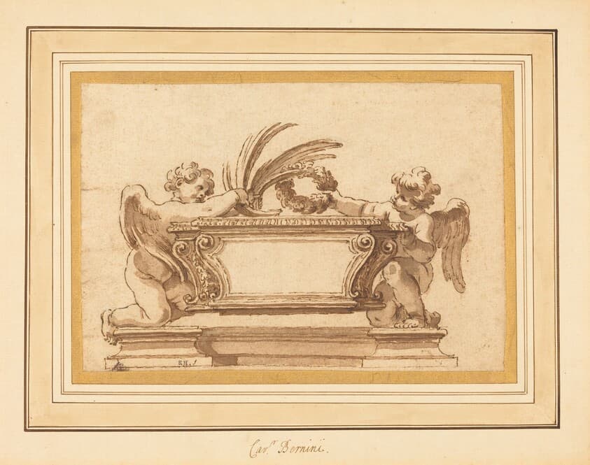 Study for a Reliquary Sarcophagus — Giovanni Odazzi
