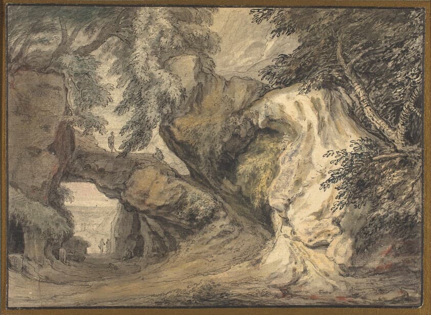 Landscape with a Natural Arch — Abraham Genoels II