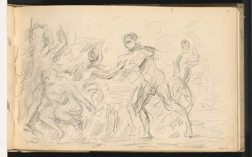 Study for "The Judgement of Paris" or "The Amorous Shepherd" — Paul Cezanne