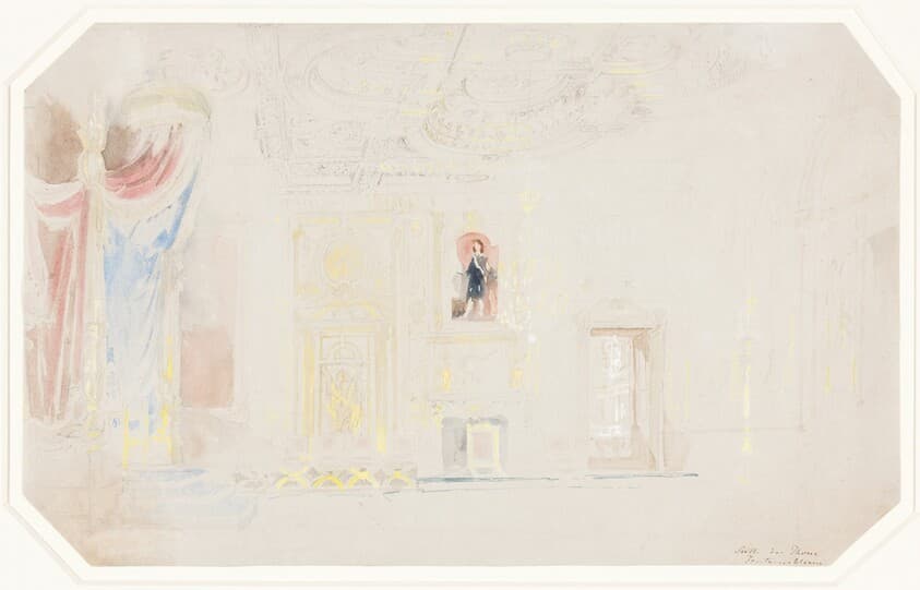 The Throne Room at Fontainebleau — Thomas Allom