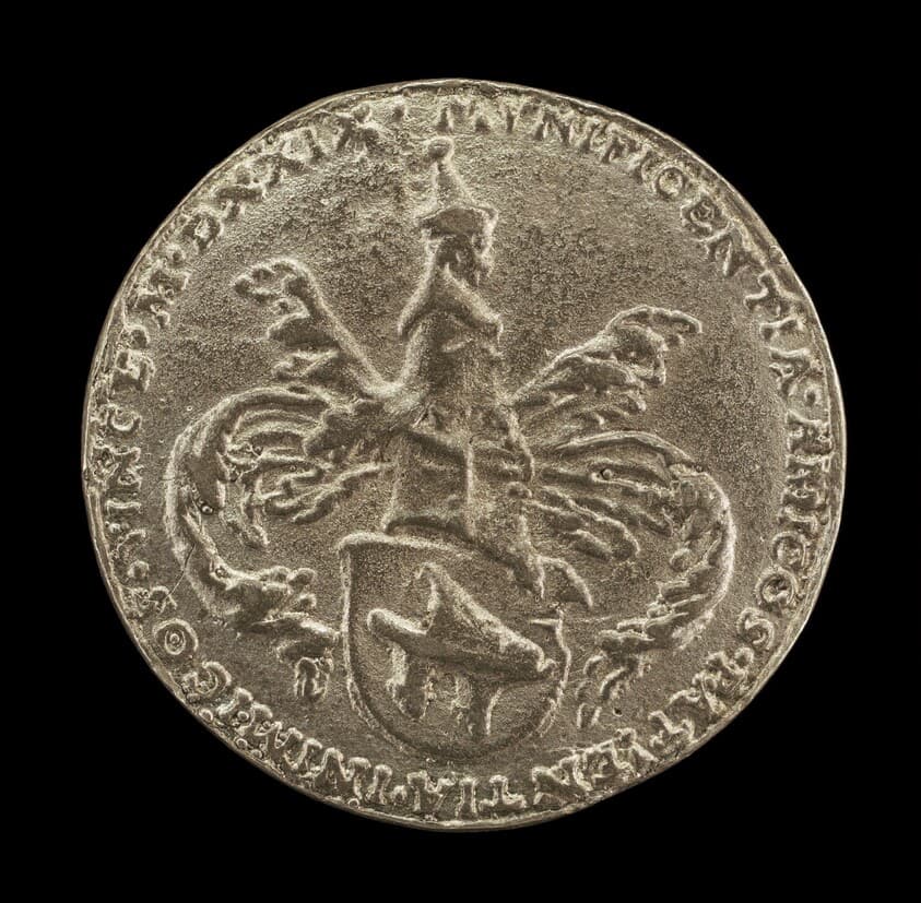 Shield of Arms, Crest and Mantling [reverse] — Matthes Gebel