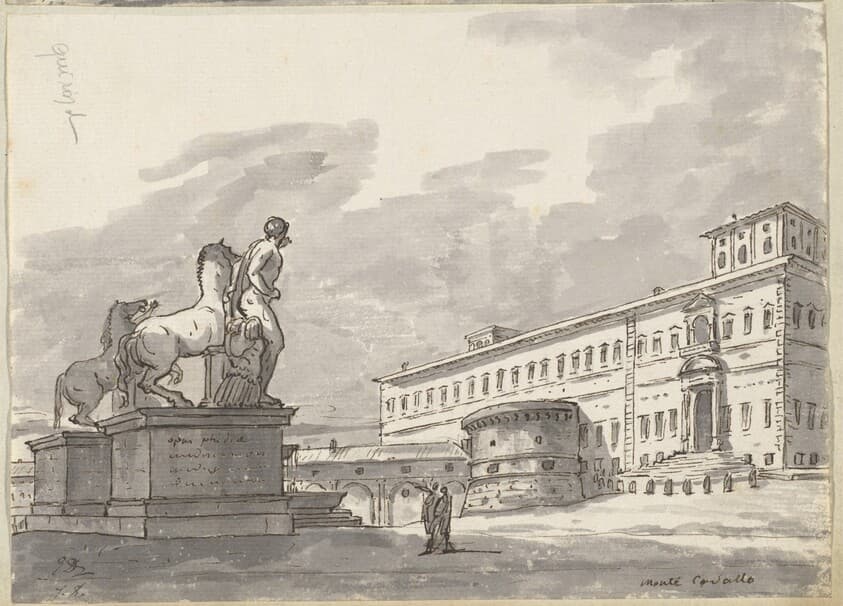 Monte Cavallo, with the Horse Tamers — Jacques-Louis David