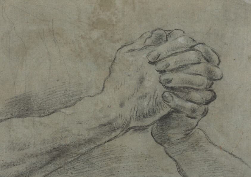 Clasped Hands [verso] — Giacomo Cavedone