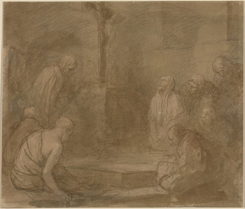 At the Foot of the Cross — Alphonse Legros