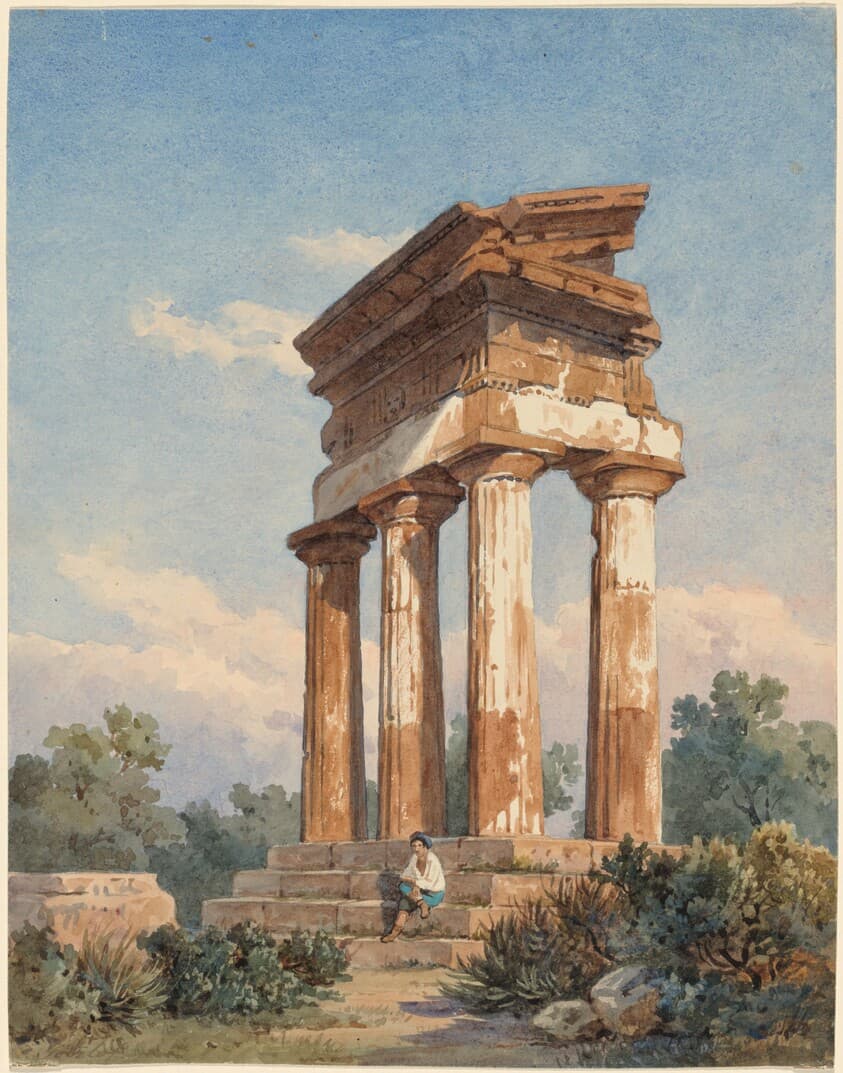 A Temple Ruin in Agrigento — Carl Wilhelm Götzloff