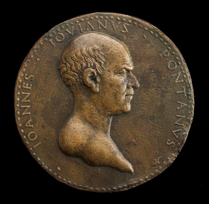 Giovanni Gioviano Pontano, 1426-1503, Poet [obverse] — Adriano Fiorentino