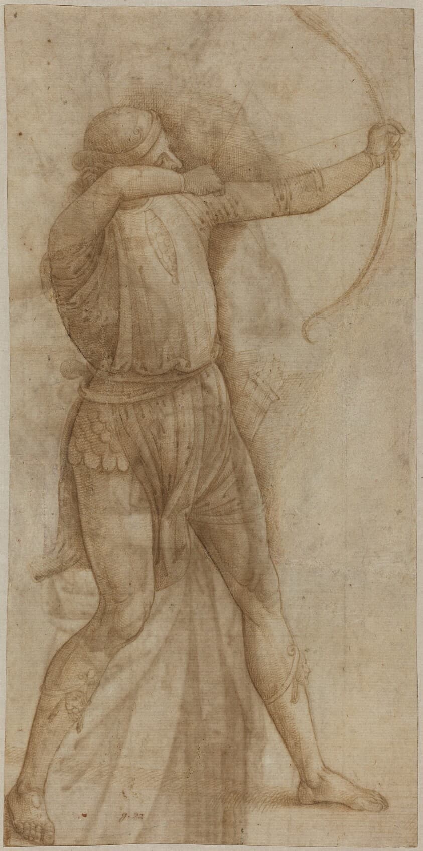 Figure of an Archer [recto] — Style of Pietro Perugino