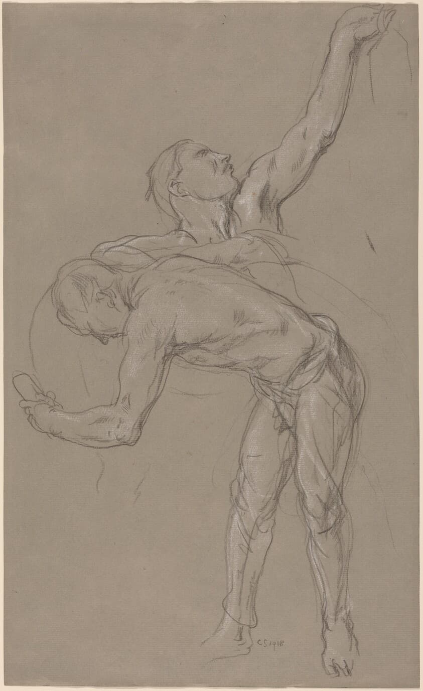 Two Male Figures: Study for "The Good Samaritan" — Charles Hazelwood Shannon