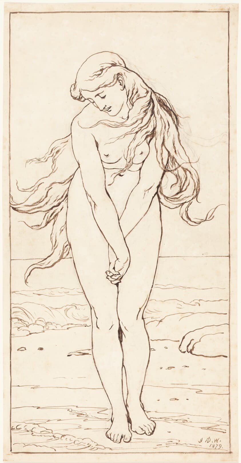 Standing Nude with Crossed Arms — John Dawson Watson