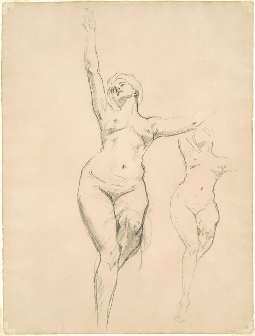 Studies of Victory for "Death and Victory" — John Singer Sargent