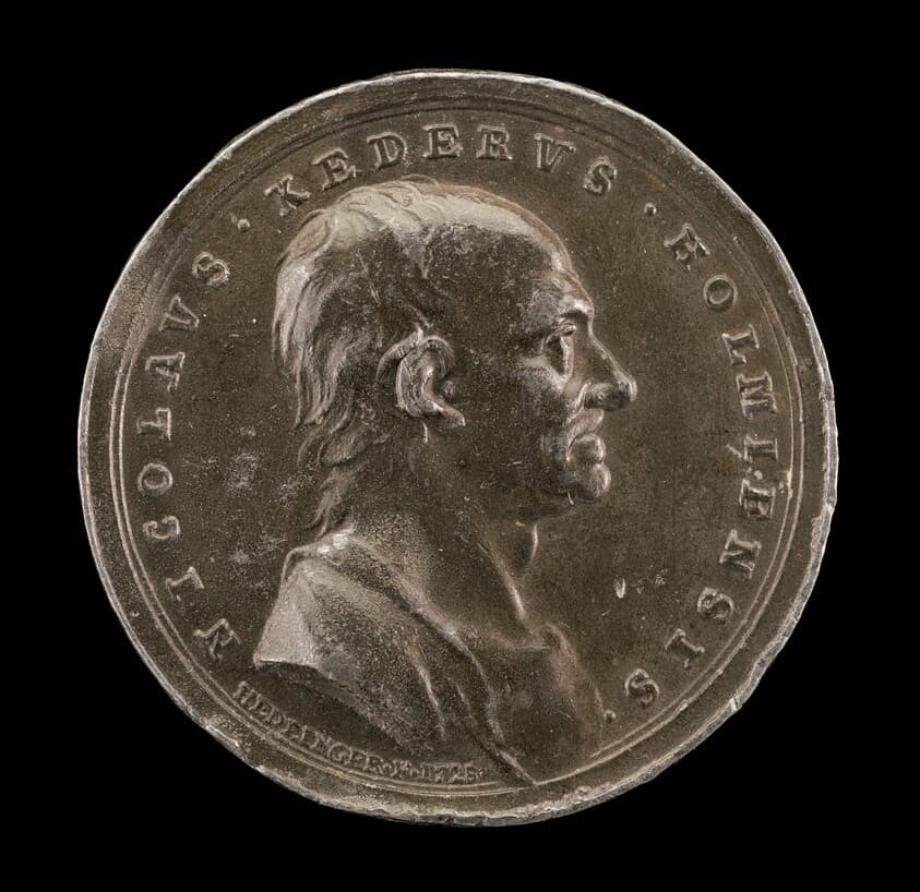 Nicolaus Keder, 1659-1735, Swedish Antiquarian and Numismatic Scholar [obverse] — Johann Karl Hedlinger