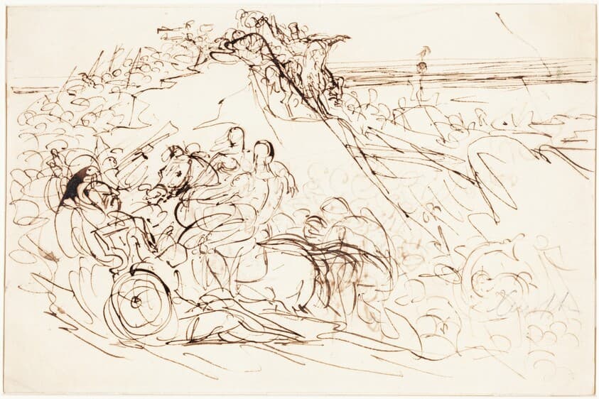 Xenophon and the Greeks Sighting the Sea [recto] — Benjamin Robert Haydon