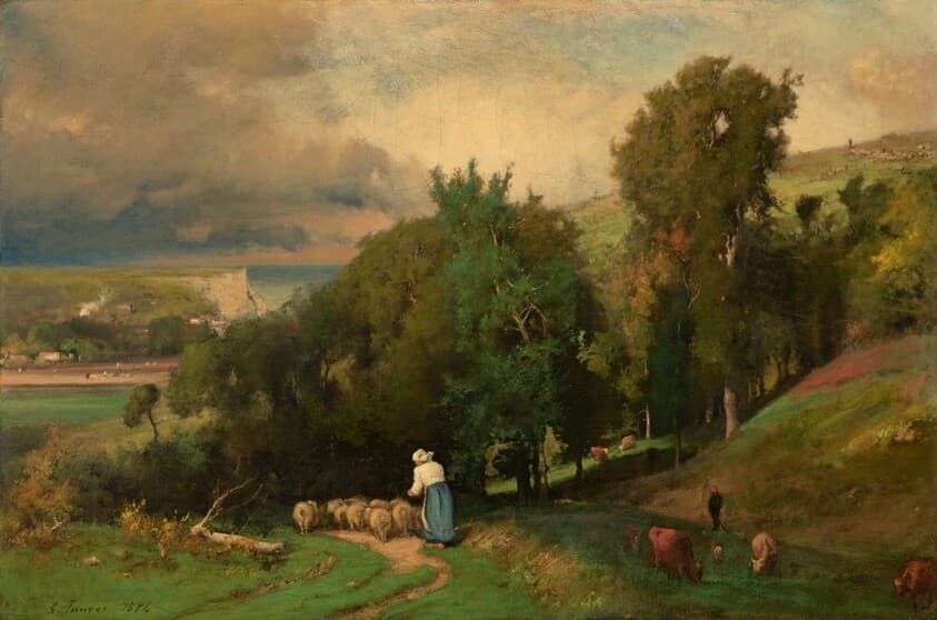 Hillside at Étretat — George Inness