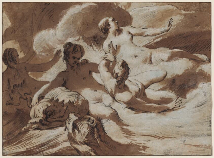 Naiads and Dolphins — Jean-Baptiste-Marie Pierre