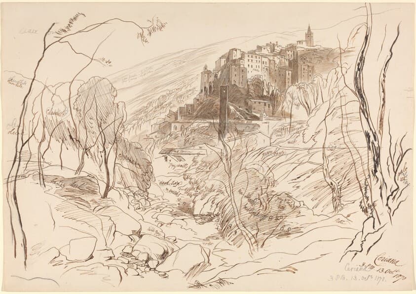 View of Ceriana — Edward Lear